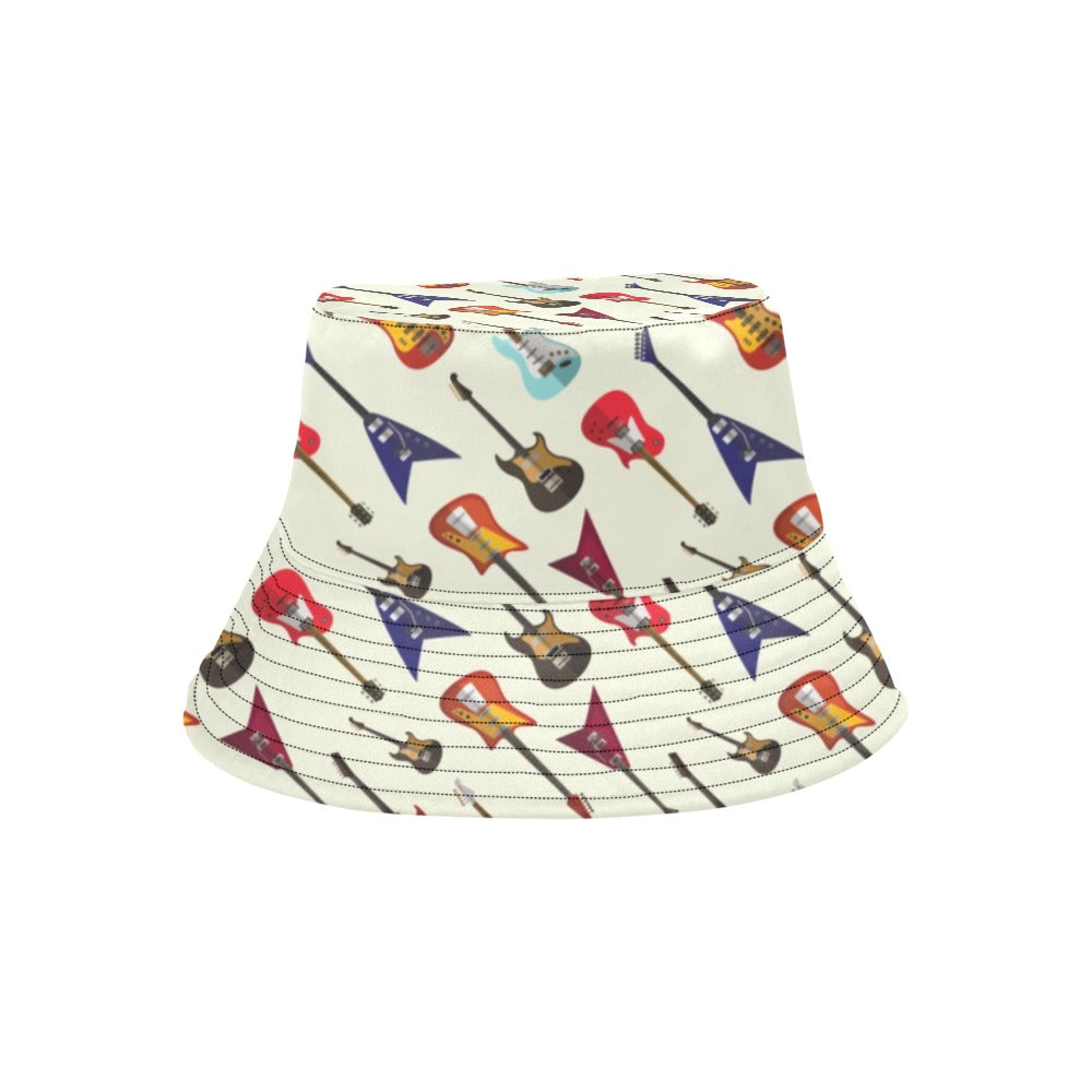 Electric Guitar Print Design LKS404 Unisex Bucket Hat