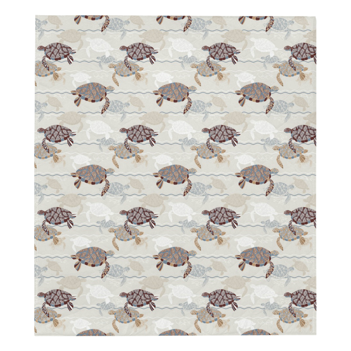 Sea Turtle Pattern Print Design T07 Premium Quilt