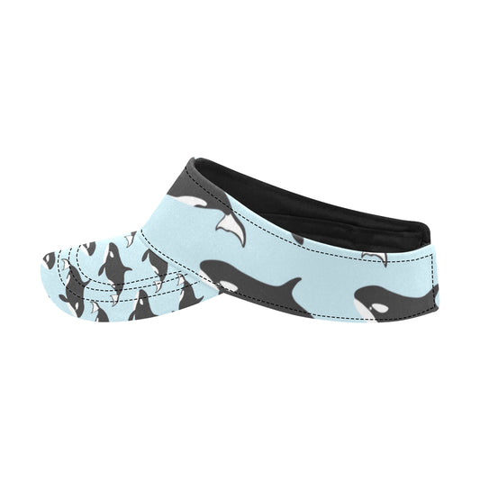 Killer Whale Pattern Print Design 01 Unisex Sun Visor