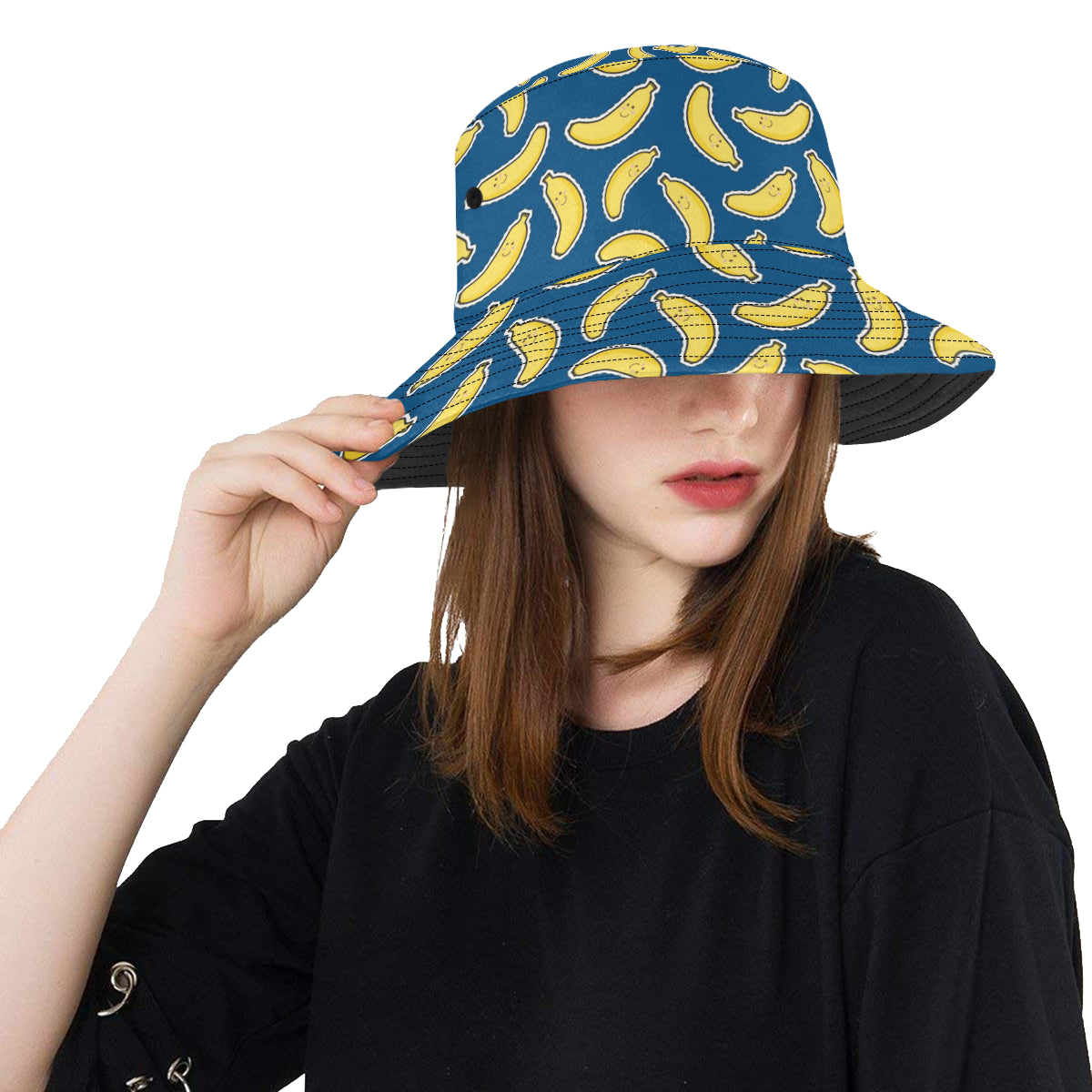 Banana Pattern Print Design BA03 Unisex Bucket Hat