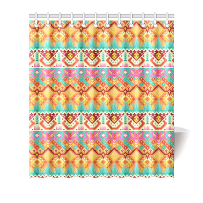 Aztec Pattern Print Design 03 Shower Curtain