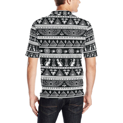 Tribal Pattern Print Design LKS305 Men Polo Shirt