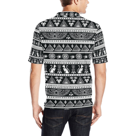 Tribal Pattern Print Design LKS305 Men Polo Shirt