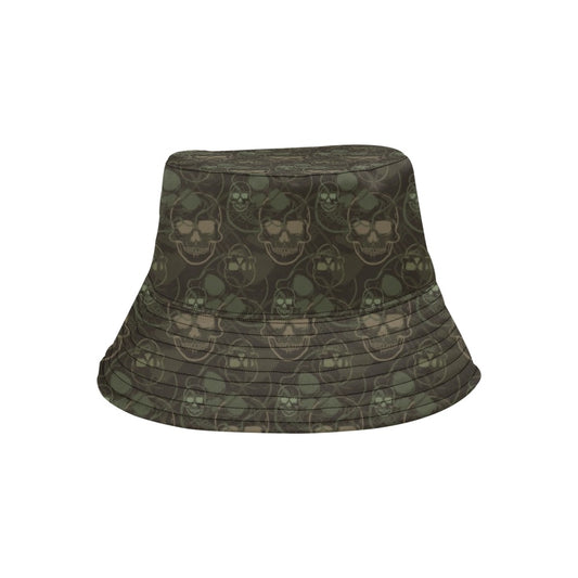 Skull Camo Style Print Design LKS308 Unisex Bucket Hat