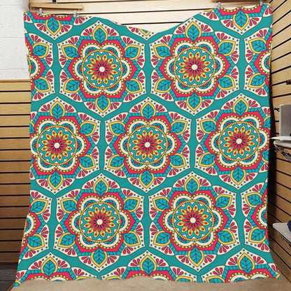 Mandala Pattern Print Design 03 Premium Quilt