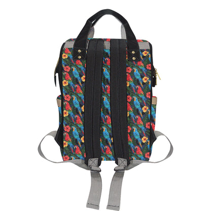Parrot Pattern Print Design A01 Diaper Bag Backpack