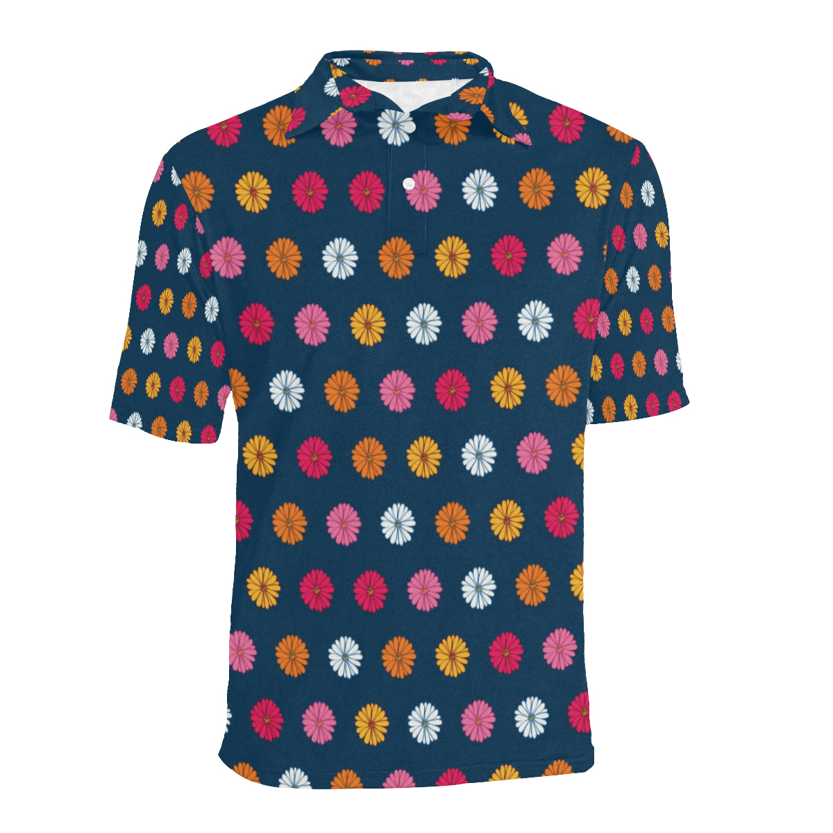 Gerberas Pattern Print Design GB06 Men Polo Shirt
