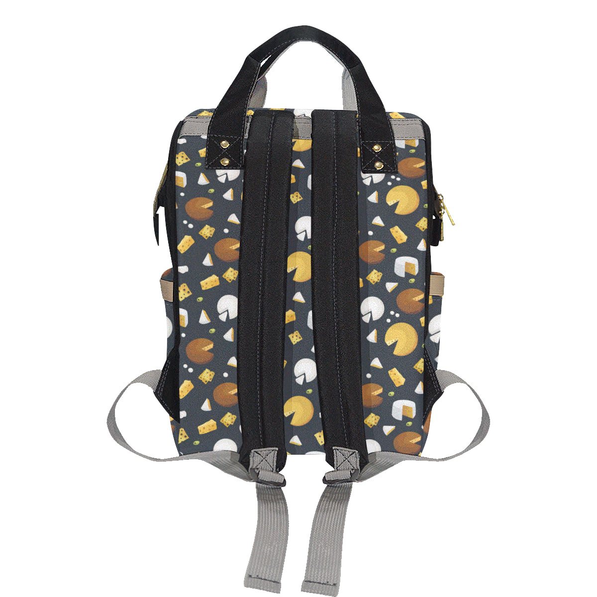 Cheese Pattern Print Design 03 Diaper Bag Backpack