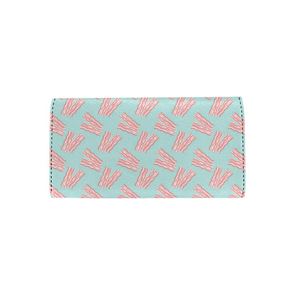 Bacon Pattern Print Design 04 Women's Trifold Wallet
