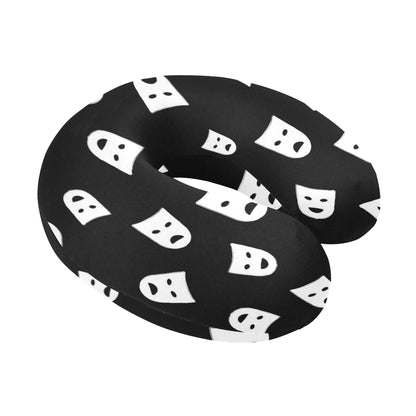 Acting Mask Pattern Print Design 03 U-Shaped Travel Neck Pillow