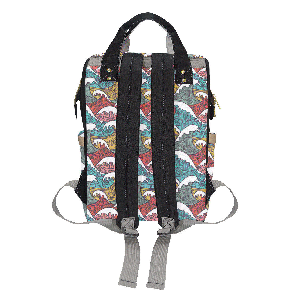 Tribal Wave Pattern Print Diaper Bag Backpack