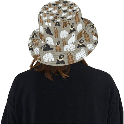 Bear Pattern Print Design BE03 Unisex Bucket Hat