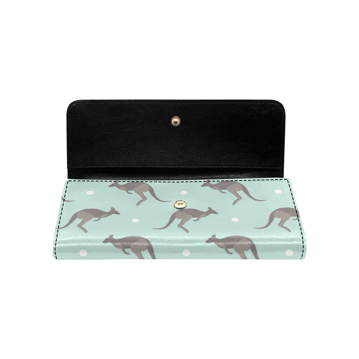 Kangaroos Pattern Print Design 04 Women's Trifold Wallet
