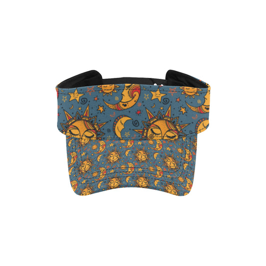 Celestial Moon Sun Pattern Print Design 02 Unisex Sun Visor