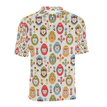 Easter Eggs Pattern Print Design RB011 Men Polo Shirt