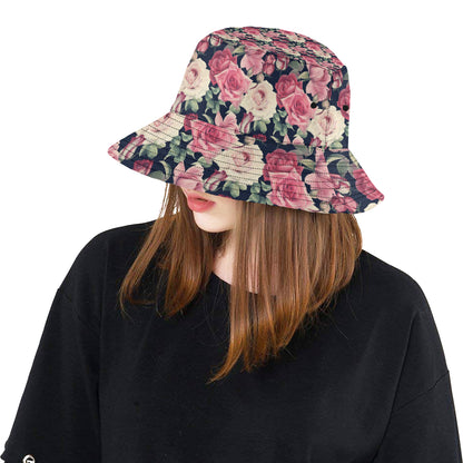 Rose Pattern Print Design RO05 Unisex Bucket Hat