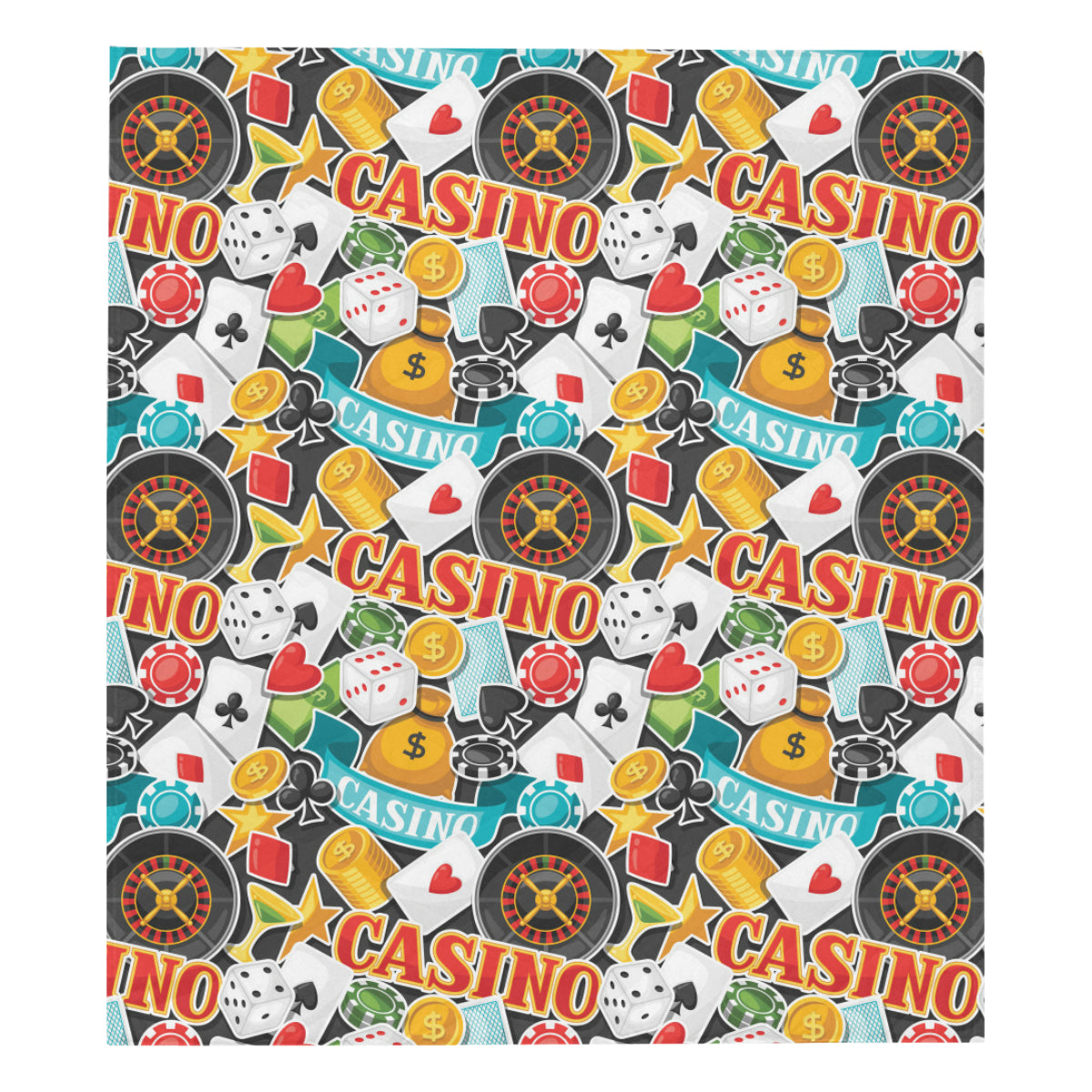 Casino Pattern Print Design 03 Premium Quilt