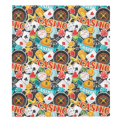 Casino Pattern Print Design 03 Premium Quilt