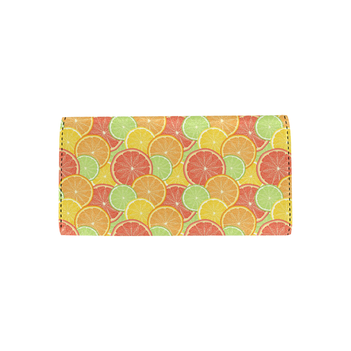 Grapefruit Pattern Print Design GF01 Women's Trifold Wallet