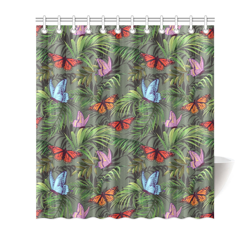 Monarch Butterfly Pattern Print Design 04 Shower Curtain