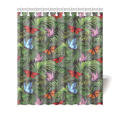 Monarch Butterfly Pattern Print Design 04 Shower Curtain