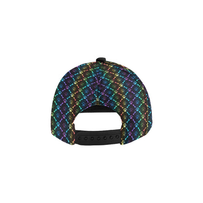 Paw Rainbow Print Snapback Cap
