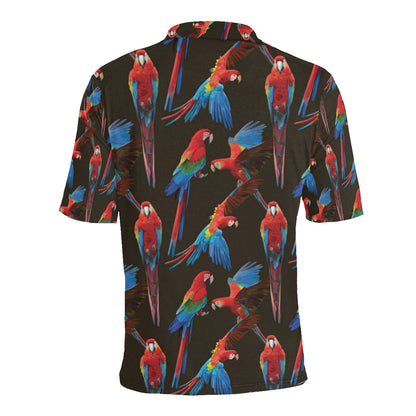 Macaw Pattern Print Design 04 Men Polo Shirt