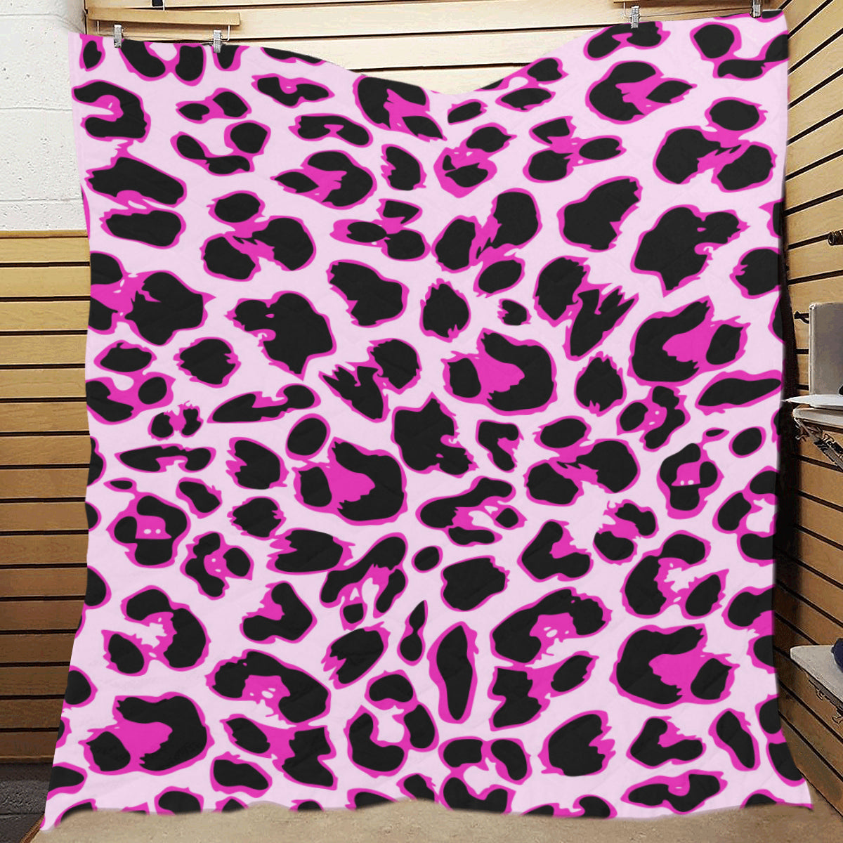 Pink Leopard Print Premium Quilt