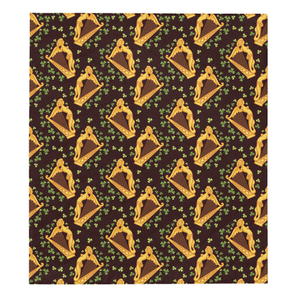Harp Pattern Print Design 02 Premium Quilt