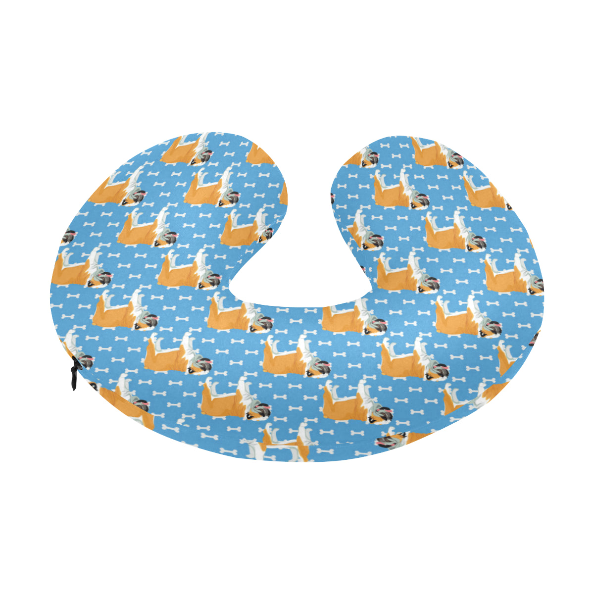 Bulldogs Pattern Print Design 06 U-Shaped Travel Neck Pillow