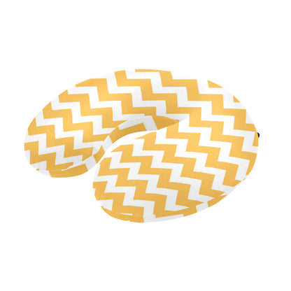 Chevron Orange Pattern Print Design 01 U-Shaped Travel Neck Pillow
