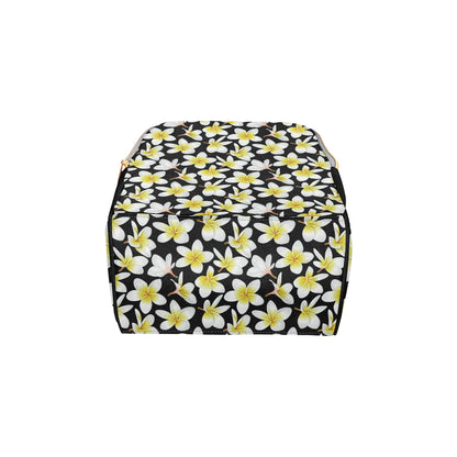 Yellow Plumeria Hawaiian Flowers Diaper Bag Backpack