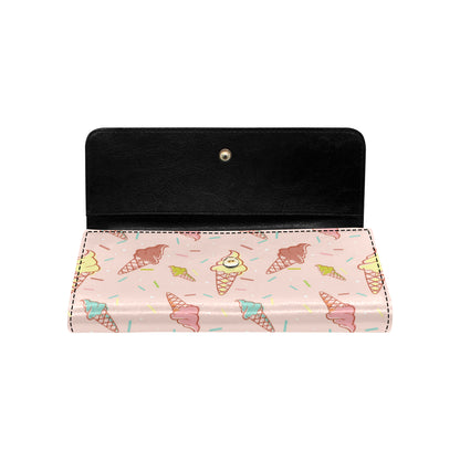 Ice Cream Pattern Print Design 02 Women's Trifold Wallet
