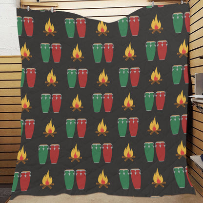 Conga Pattern Print Design 01 Premium Quilt