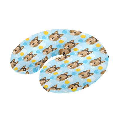 Collies Pattern Print Design 02 U-Shaped Travel Neck Pillow