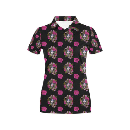 Day of the Dead Makeup Girl Women's Polo Shirt