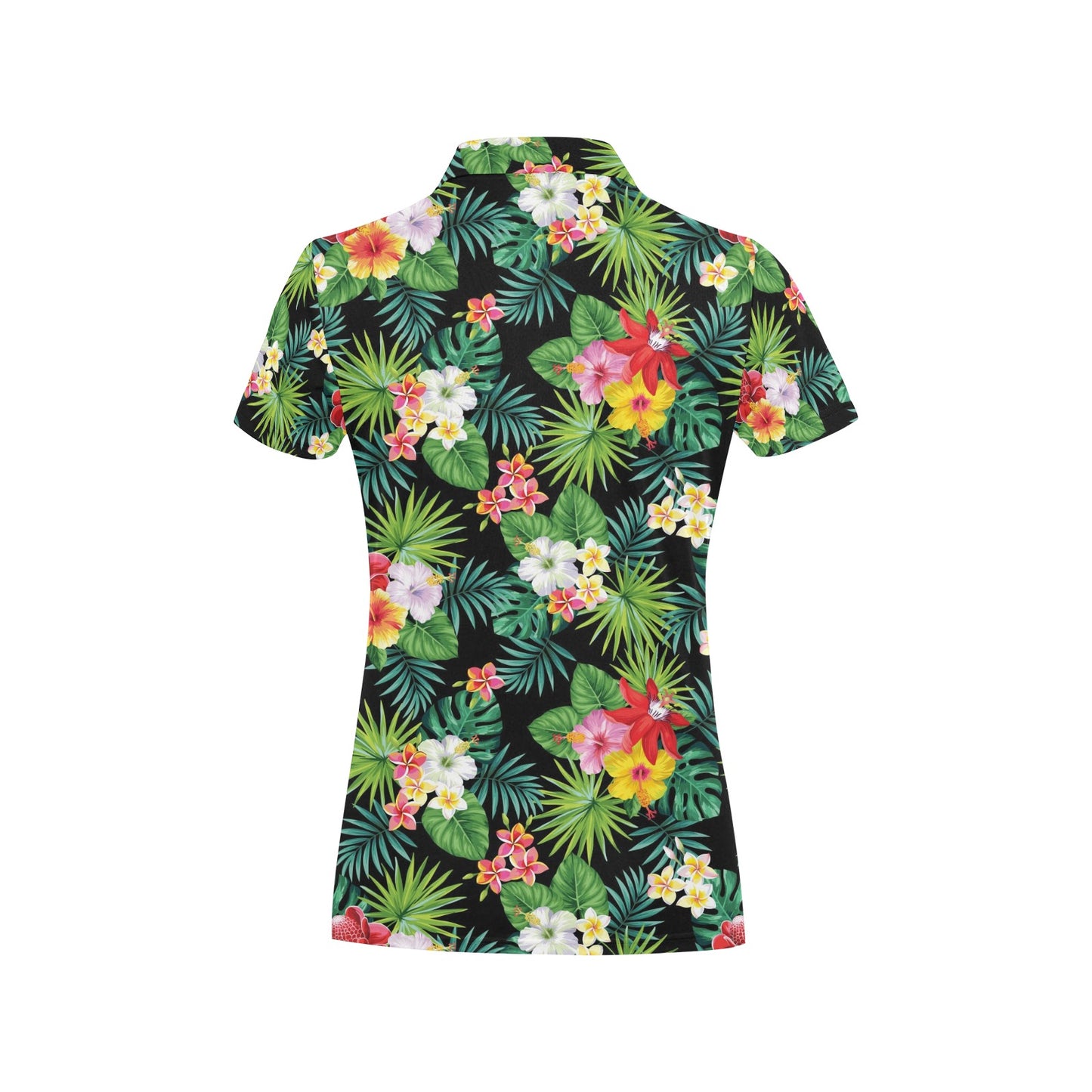Hibiscus Hawaiian flower tropical Women's Polo Shirt