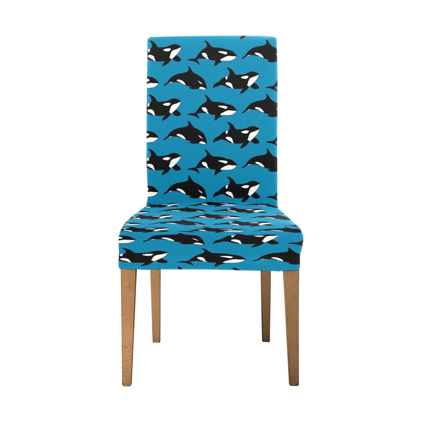 Whale Print Design LKS304 Dining Chair Slipcover