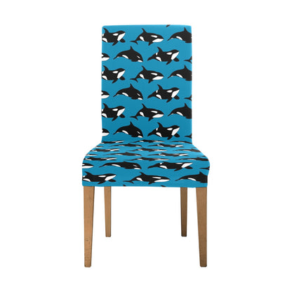 Whale Print Design LKS304 Dining Chair Slipcover
