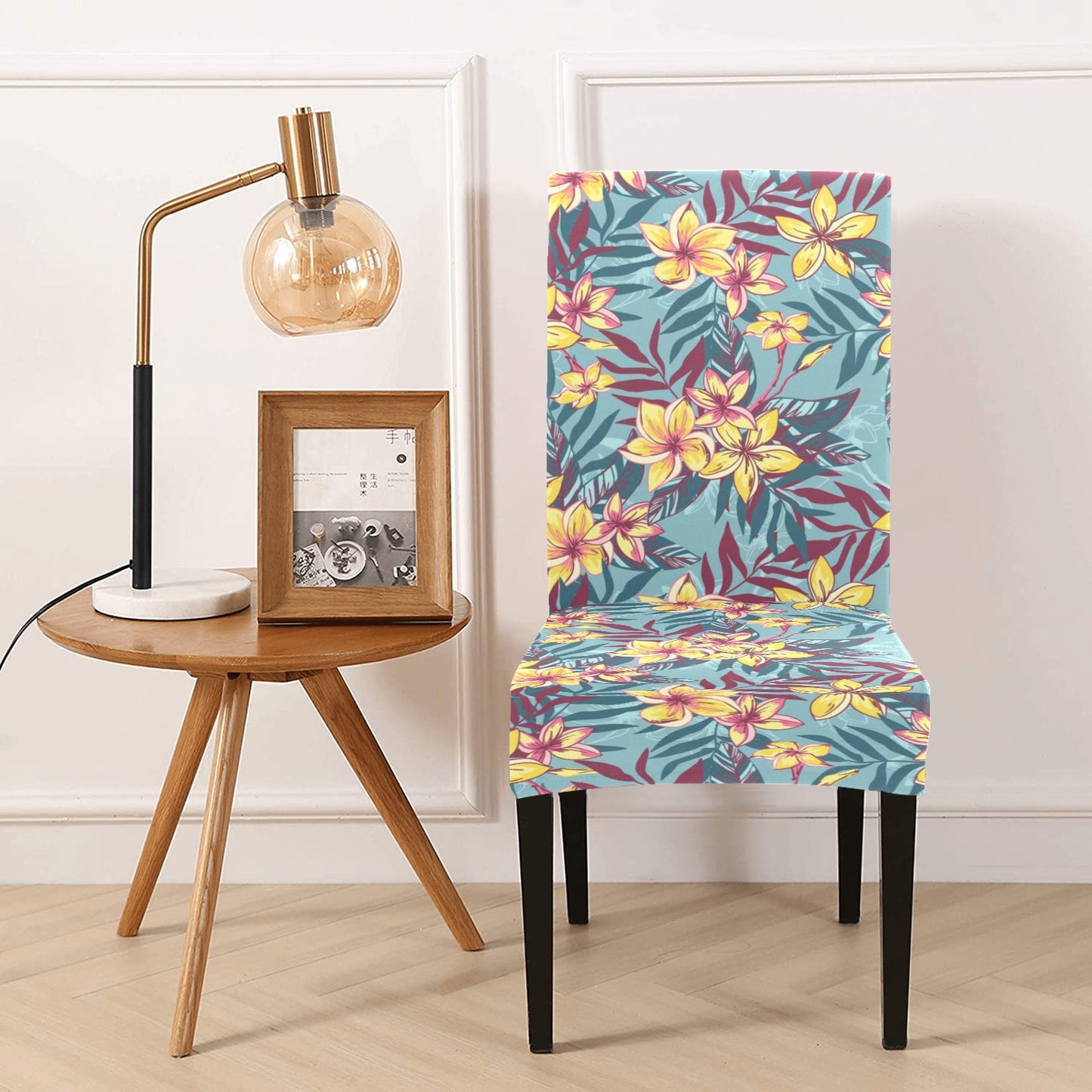 Summer Floral Print Design LKS304 Dining Chair Slipcover