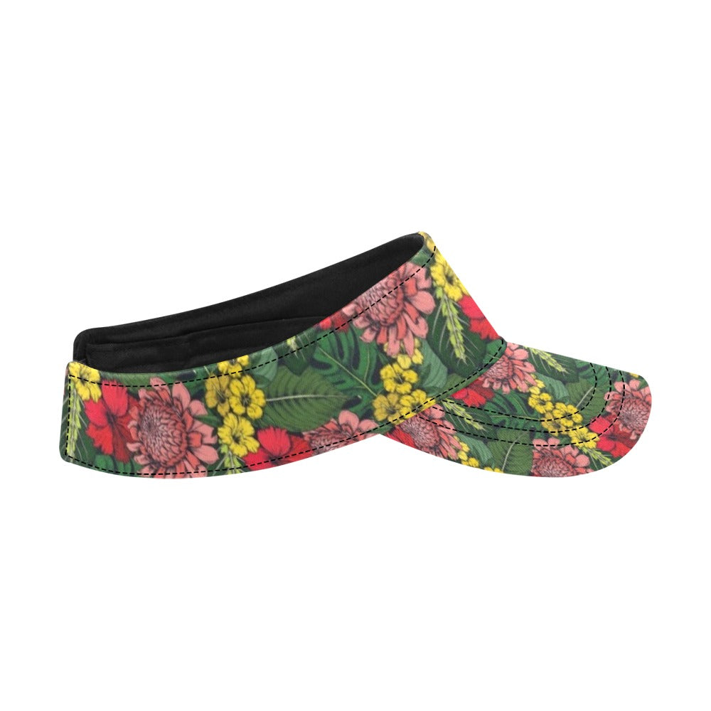 Summer Floral Print Design LKS305 Unisex Sun Visor