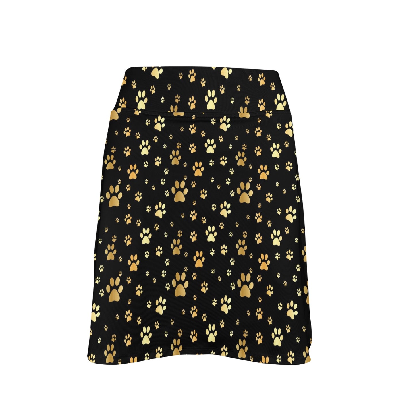 Paw Gold Print 17" Golf & Pickleball Skort with Pockets