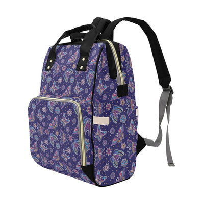 Butterfly Print Design LKS303 Diaper Bag Backpack