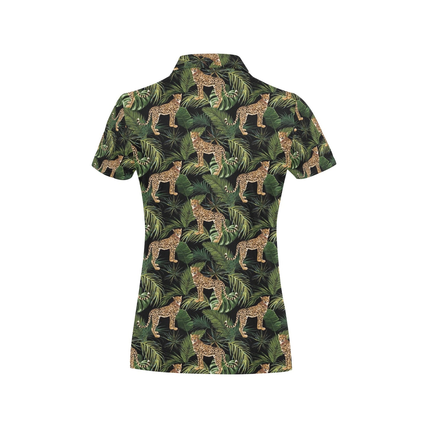 Cheetah Pattern Print Design 05 Women's Polo Shirt