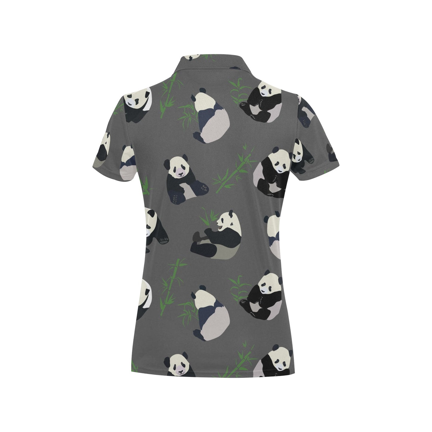 Panda Pattern Print Design A06 Women's Polo Shirt