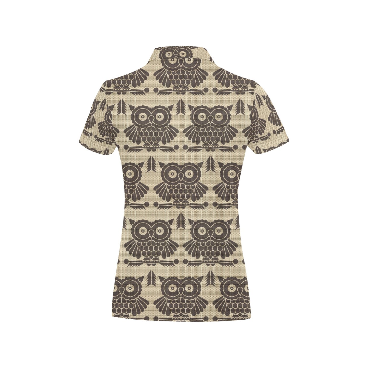 Owl Pattern Print Design A01 Women's Polo Shirt