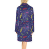 Surfboard Print Design LKS305 Women's Fleece Robe