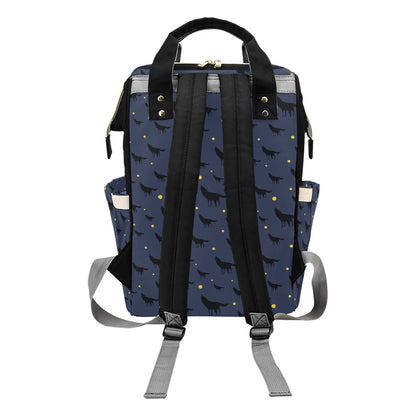 Wolf Print Design LKS301 Diaper Bag Backpack