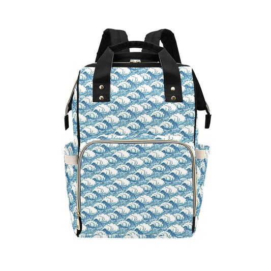 Wave Japan Style Print Design LKS304 Diaper Bag Backpack