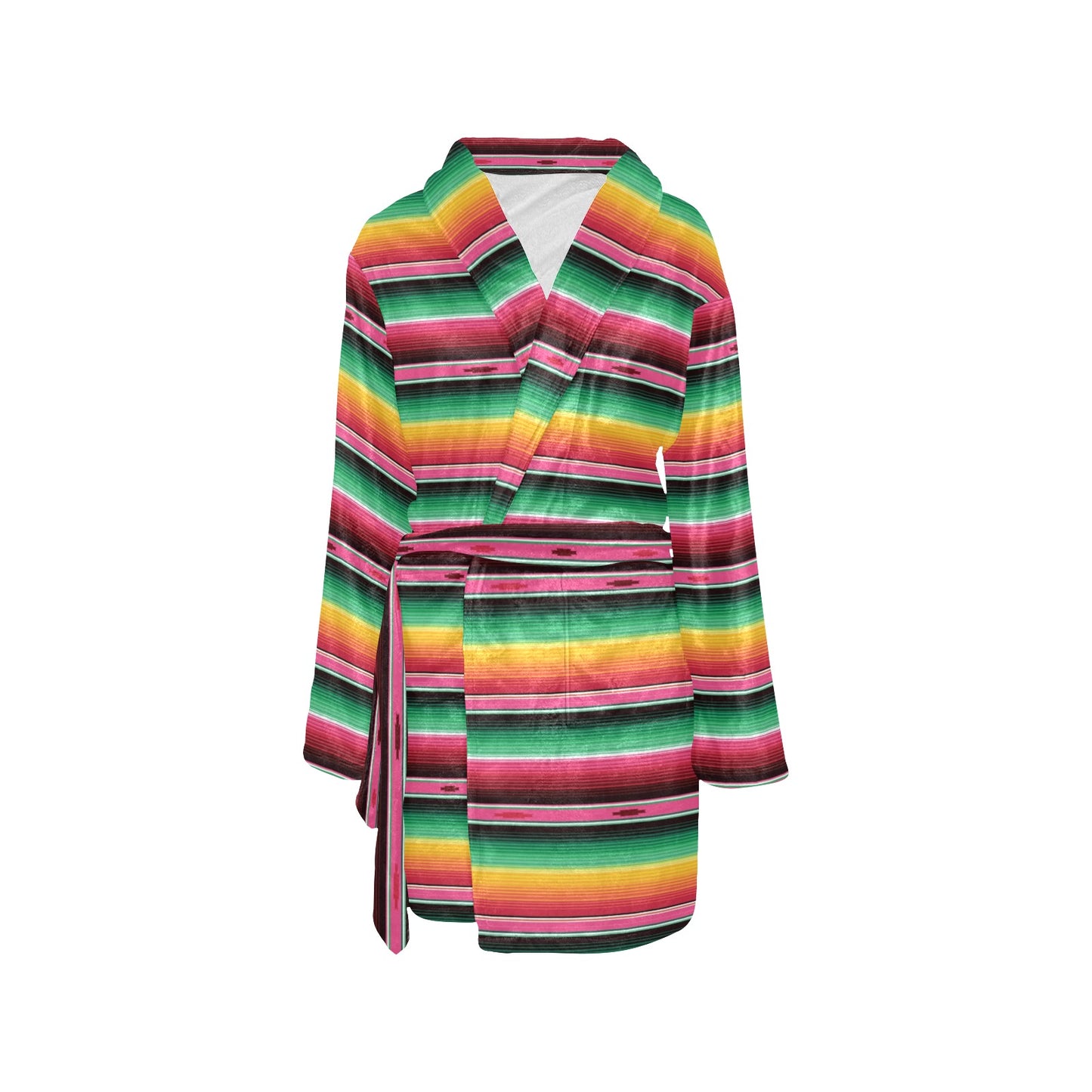 Mexican Blanket Classic Print Pattern Women's Fleece Robe